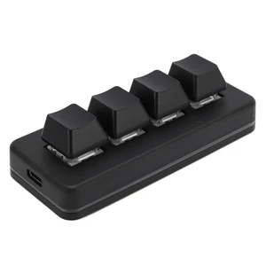 LAISANIM 4 Key Mini Keypad, One Handed Mechanical Gaming Keyboard, Wired USB Programming Macro Keypad with RGB Dynamic Lighting for Game Editing Working LAISANIM 4 Key Mini Keypad, One Handed Mechanical Gaming Keyboard, Wired USB Programming Macro Keypad with RGB Dynamic Lighting for Game Editing Working