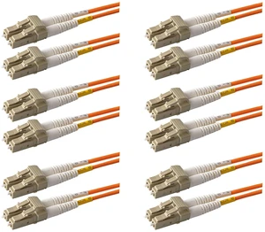 SpeedyFiberTX - 6-Pack 1 Foot Multimode OM1 62.5/125 Fiber Optic Patch Cable, Duplex LC to LC, Slim Zipcord OFNR Cable Jacket SpeedyFiberTX - 6-Pack 1 Foot Multimode OM1 62.5/125 Fiber Optic Patch Cable, Duplex LC to LC, Slim Zipcord OFNR Cable Jacket