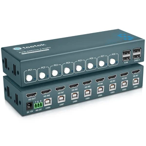 Hearvo USB 2.0 HDMI KVM Switch for 8 Computers 1 Monitor, 4K@60Hz, S7811H Hearvo USB 2.0 HDMI KVM Switch for 8 Computers 1 Monitor, 4K@60Hz, S7811H