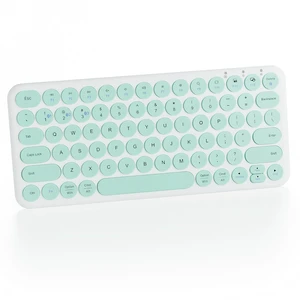 Cloud-W Mini Bluetooth Keyboard, Low Profile Quiet Keys (Green White) Cloud-W Mini Bluetooth Keyboard, Low Profile Quiet Keys (Green White)