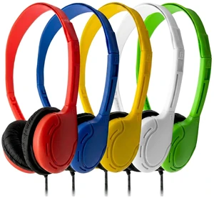 Soundnetic Variety Disposable Stereo Bulk School Headsets USB-C Plug - Vinyl Earpads and in-line mic (10 Pack) Soundnetic Variety Disposable Stereo Bulk School Headsets USB-C Plug - Vinyl Earpads and in-line mic (10 Pack)