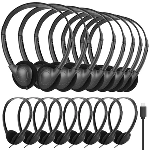 MENGLALA 100 Pack USB C Headphones Bulk for Classroom Kids School Wired MENGLALA 100 Pack USB C Headphones Bulk for Classroom Kids School Wired