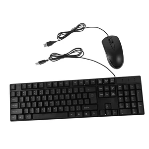 HOLIDYOYO Full Wired Keyboard and Mouse Combo with Numeric Keypad Durable USB Computer Accessory for Office Home and Cafe Use Ergonomic Design and Productivity HOLIDYOYO Full Wired Keyboard and Mouse Combo with Numeric Keypad Durable USB Computer Accessory for Office Home and Cafe Use Ergonomic Design and Productivity