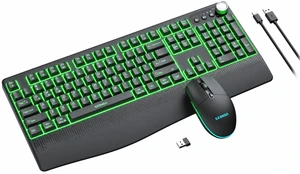 seenda Wireless Bluetooth Keyboard Mouse Combo, 12 Backlit Modes, Ergonomic seenda Wireless Bluetooth Keyboard Mouse Combo, 12 Backlit Modes, Ergonomic