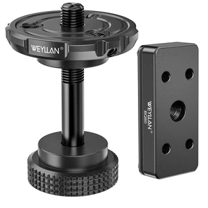 WEYLLAN BA3&BQ80 Arca Tripod Ball Head Conversion Kit for BOG DeathGrip, Aluminum Saddle Mount & Ball Head Conversion Adapter Set 54mm Mounting Pan with 3/8" Female Thread WEYLLAN BA3&BQ80 Arca Tripod Ball Head Conversion Kit for BOG DeathGrip, Aluminum Saddle Mount & Ball Head Conversion Adapter Set 54mm Mounting Pan with 3/8" Female Thread