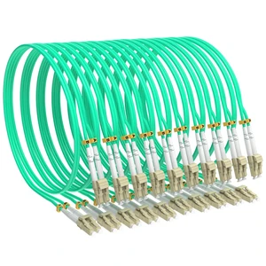 VIGTP Om3 Lc to Lc Fiber Patch Cable 1m 10 Pack, Multimode Duplex 50/125m, 10Gb Multi Mode Lc-Lc Fiber Optic Cable OM3, Aqua LSZH MM Fiber Lc to Lc 1 Meter 3.28ft VIGTP Om3 Lc to Lc Fiber Patch Cable 1m 10 Pack, Multimode Duplex 50/125m, 10Gb Multi Mode Lc-Lc Fiber Optic Cable OM3, Aqua LSZH MM Fiber Lc to Lc 1 Meter 3.28ft