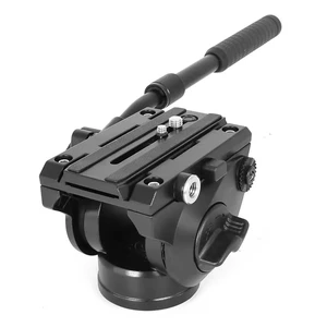 REFLEX CAMERA Video Tripod Fluid Head - Metal - with 360 Panning, Quick Release Plate, -70/90 Pitch, 1/4" Base Mount and 3/8" Side Mount, Telescopic Handle & 10kg Load Capacity for DSLR & Camcorder REFLEX CAMERA Video Tripod Fluid Head - Metal - with 360 Panning, Quick Release Plate, -70/90 Pitch, 1/4" Base Mount and 3/8" Side Mount, Telescopic Handle & 10kg Load Capacity for DSLR & Camcorder
