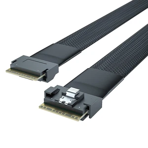 ipolex 24G Internal SlimSAS SFF-8654 to SFF-8654 8i SAS 4.0 Cable for High-Density Servers & NVMe Storage, 100-ohm, 1-m(3.28ft) ipolex 24G Internal SlimSAS SFF-8654 to SFF-8654 8i SAS 4.0 Cable for High-Density Servers & NVMe Storage, 100-ohm, 1-m(3.28ft)