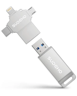 MFi Certified Photo Stick 512GB USB 3.0 Flash Drive for iPhone, 4 in 1 External Thumb Drive for Picture Video Backup, High Speed Memory Stick Pen Drive for iPhone/iPad/Android/PC (Silver) MFi Certified Photo Stick 512GB USB 3.0 Flash Drive for iPhone, 4 in 1 External Thumb Drive for Picture Video Backup, High Speed Memory Stick Pen Drive for iPhone/iPad/Android/PC (Silver)