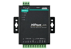 Moxa NPort 5230-T Device - 2-Port Device Server with 1 RS-232 Port and 1 RS-422/485 Port, -40 to 75C (Power Supply : PWR-12150-USJP-SA-T not Included) Moxa NPort 5230-T Device - 2-Port Device Server with 1 RS-232 Port and 1 RS-422/485 Port, -40 to 75C (Power Supply : PWR-12150-USJP-SA-T not Included)
