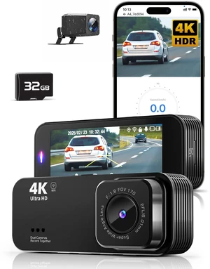 Dash Camera for Cars, 4K+1080P Dash Cam Front and Rear with 5G WiFi Dash Camera for Cars, 4K+1080P Dash Cam Front and Rear with 5G WiFi