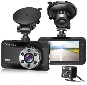 ORSKEY Dash Cam Front and Rear 1080P Full HD Dual Dash Camera in Car Camera Dashboard Camera Dashcam for Cars 170 Wide Angle with 3.0" LCD Display Night Vision and G-Sensor ORSKEY Dash Cam Front and Rear 1080P Full HD Dual Dash Camera in Car Camera Dashboard Camera Dashcam for Cars 170 Wide Angle with 3.0" LCD Display Night Vision and G-Sensor