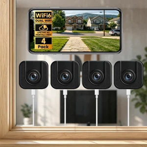 CEMANTA 3MP Window Camera,WiFi Indoor Cameras for Home Security-4Pack Black CEMANTA 3MP Window Camera,WiFi Indoor Cameras for Home Security-4Pack Black