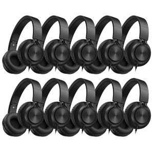 AILIHEN Kids Headphones Bulk 10 Pack with Microphone & 3.5MM Jack, Black AILIHEN Kids Headphones Bulk 10 Pack with Microphone & 3.5MM Jack, Black