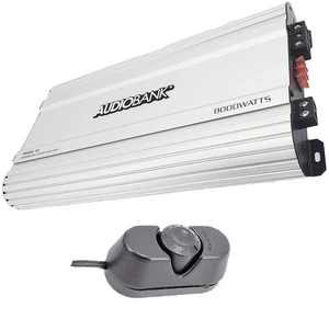 Audiobank P8001 Class D Monoblock Car Audio Amplifier - 8000 Watts, 1 Ohm Stable, Remote Turn-On/Off, Heavy-Duty Aluminum Alloy Heatsink, Power & Protection Indicators Audiobank P8001 Class D Monoblock Car Audio Amplifier - 8000 Watts, 1 Ohm Stable, Remote Turn-On/Off, Heavy-Duty Aluminum Alloy Heatsink, Power & Protection Indicators