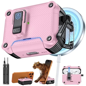 Inesore for AirPods Pro 3 Case with Secure Lock (Pink) Inesore for AirPods Pro 3 Case with Secure Lock (Pink)