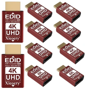 xieoery 4K HDMI EDID Emulator 38402160 24/30/60Hz, Dummy HDMI Plug for Remote Desktop, Headless Servers, GPU Rigs, KVM, Industrial PCs, Stable Signal Output & Multi-Resolution EDID Support-10pack xieoery 4K HDMI EDID Emulator 38402160 24/30/60Hz, Dummy HDMI Plug for Remote Desktop, Headless Servers, GPU Rigs, KVM, Industrial PCs, Stable Signal Output & Multi-Resolution EDID Support-10pack