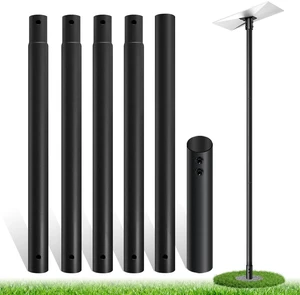 14FT Starlink Pole Mount,1.9" Diameter Thickened Outdoor Heavy Duty Galvanized Steel Weather Station Mounting Pole,with Bottom Fixed Bracket,Universal Size Suitable for Starlink Pipe Adapter, Black 14FT Starlink Pole Mount,1.9" Diameter Thickened Outdoor Heavy Duty Galvanized Steel Weather Station Mounting Pole,with Bottom Fixed Bracket,Universal Size Suitable for Starlink Pipe Adapter, Black