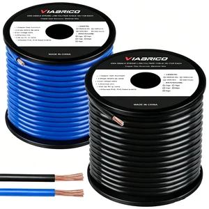 VIABRICO 10 Gauge Wire, for Automotive Power/Ground, Battery Cable, Car Audio, RV, Amp, CCA, Automotive Wire, Amp Kit, Battery Cables, Wiring Kit, (50 feet Each- Black/Blue) VIABRICO 10 Gauge Wire, for Automotive Power/Ground, Battery Cable, Car Audio, RV, Amp, CCA, Automotive Wire, Amp Kit, Battery Cables, Wiring Kit, (50 feet Each- Black/Blue)