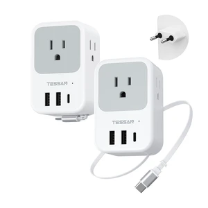 TESSAN European Travel Plug Adapter, 2 Pack TESSAN European Travel Plug Adapter, 2 Pack
