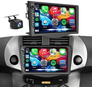 Plug&Play Car Stereo for Toyota RAV4 2006 2007 2008 2009 2010 2011 2012, 9" IPS Touch Screen for RAV4 Radio with Carplay, Android Auto&Mirror Link/BT/SWC/MIC/Backup Camera/AM/FM/Subwoofer Output Plug&Play Car Stereo for Toyota RAV4 2006 2007 2008 2009 2010 2011 2012, 9" IPS Touch Screen for RAV4 Radio with Carplay, Android Auto&Mirror Link/BT/SWC/MIC/Backup Camera/AM/FM/Subwoofer Output