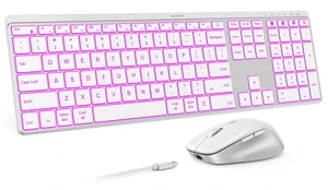 seenda COE64-3 Pro Wireless Bluetooth Keyboard Mouse Combo, 7-Color Backlit seenda COE64-3 Pro Wireless Bluetooth Keyboard Mouse Combo, 7-Color Backlit