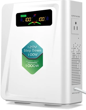 ZHENGXI 120v to 100v Step Down Transformer 1000W Power Voltage Converters, No Noise, Ten Protection Functions,Using Japan Appliances in US ZHENGXI 120v to 100v Step Down Transformer 1000W Power Voltage Converters, No Noise, Ten Protection Functions,Using Japan Appliances in US