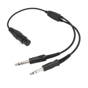 Anu Limen 11.81 Inch XLR 5 Pin Female to GA Dual Male Plug Y Splitter Cable Headphone Adapter Plug and Play for Airbus Aviation Headset Adapter Anu Limen 11.81 Inch XLR 5 Pin Female to GA Dual Male Plug Y Splitter Cable Headphone Adapter Plug and Play for Airbus Aviation Headset Adapter