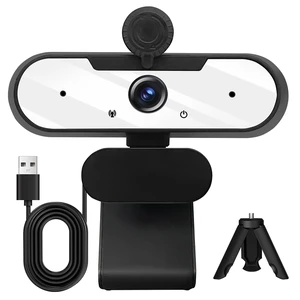 Gowzmnd HD 1080P Webcam with Built-in Microphone and Rotatable Tripod, 1080P Video and Wide Angle Camera, Privacy Cover, for Desktop PC or Laptop Computer White Gowzmnd HD 1080P Webcam with Built-in Microphone and Rotatable Tripod, 1080P Video and Wide Angle Camera, Privacy Cover, for Desktop PC or Laptop Computer White