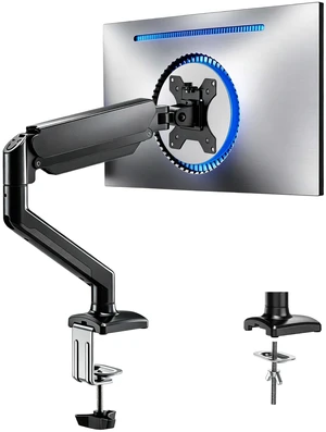 Single Monitor Arm, Fully Adjustable Monitor Mount Fits 13-32 Inch Flat/Curved Screens, Gas Spring Monitor Desk Mount with Clamp & Grommet Base, VESA 75x75/100x100mm, Holds Up to 19.8 lbs Single Monitor Arm, Fully Adjustable Monitor Mount Fits 13-32 Inch Flat/Curved Screens, Gas Spring Monitor Desk Mount with Clamp & Grommet Base, VESA 75x75/100x100mm, Holds Up to 19.8 lbs