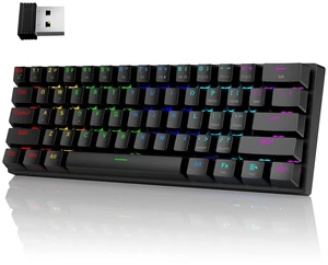 60% Wireless Mechanical Gaming Keyboard, Clicky Blue Switch RGB Backlit 60% Wireless Mechanical Gaming Keyboard, Clicky Blue Switch RGB Backlit