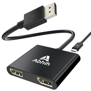 DisplayPort to Dual DisplayPort Adapter, DisplayPort Splitter 1 in 2 out DisplayPort to Dual DisplayPort Adapter, DisplayPort Splitter 1 in 2 out