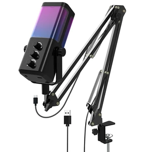 LENOLL USB Gaming Mic with Boom Arm, ENC Noise Canceling & RGB Lighting LENOLL USB Gaming Mic with Boom Arm, ENC Noise Canceling & RGB Lighting