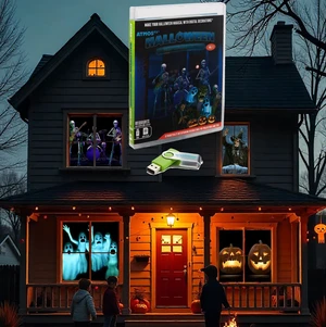 AtmosFX Halloween Hollusion Digital Decoration on USB Includes 8 Atmosfx Video Effects for Hallloween AtmosFX Halloween Hollusion Digital Decoration on USB Includes 8 Atmosfx Video Effects for Hallloween