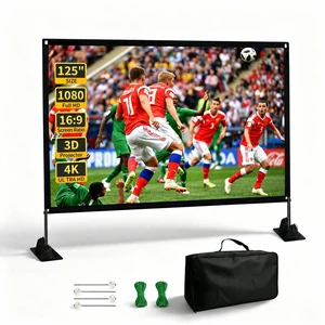 Outdoor Projector Screen with Stand 120inch 16:9 Portable Projector Screen Outdoor Projector Screen with Stand 120inch 16:9 Portable Projector Screen