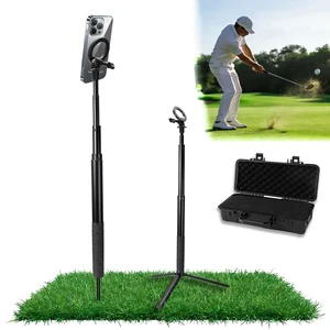 Magnetic Golf Swing Selfie Stick, Adjustable Aluminum Monopod Tripod with Metal Ground Spike, for Golf Training & Video Recording Magnetic Golf Swing Selfie Stick, Adjustable Aluminum Monopod Tripod with Metal Ground Spike, for Golf Training & Video Recording