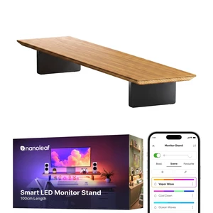 Nanoleaf Smart Monitor Stand, Wood Riser, RGB LED Task & Ambient Light Nanoleaf Smart Monitor Stand, Wood Riser, RGB LED Task & Ambient Light