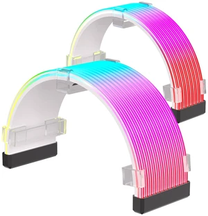 LDPCSJ RGB Cable Extension PC Kit, Flexible ARGB Lighting Sleeves, RGB PC Cables Extension, Fits 8Pin/24Pin Cover for Motherboard and GPU PC Cables, 5V 3Pin ARGB SYNC, RGB PSU Cables Black LDPCSJ RGB Cable Extension PC Kit, Flexible ARGB Lighting Sleeves, RGB PC Cables Extension, Fits 8Pin/24Pin Cover for Motherboard and GPU PC Cables, 5V 3Pin ARGB SYNC, RGB PSU Cables Black