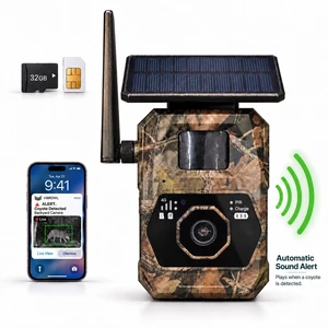 VIBROWL Coyote Detection & Alert Camera for Backyard, AI Wildlife Detection, 4G LTE Solar Outdoor Security Camera, Remote Live View VIBROWL Coyote Detection & Alert Camera for Backyard, AI Wildlife Detection, 4G LTE Solar Outdoor Security Camera, Remote Live View