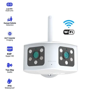 Dual Lens Camera 2-Way Audio Smart AI CCTV Camera 180 Degree Wide-angel Colorful Dual Lens Camera 2-Way Audio Smart AI CCTV Camera 180 Degree Wide-angel Colorful
