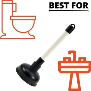 Idealforce 4 Inch Heavy Duty Sink & Drain Plunger, Small Unclogger with 9 Inch Plastic Handle Black Cup, Strong Suction Clog Remover for Kitchen, Bathroom and Shower Drains Idealforce 4 Inch Heavy Duty Sink & Drain Plunger, Small Unclogger with 9 Inch Plastic Handle Black Cup, Strong Suction Clog Remover for Kitchen, Bathroom and Shower Drains