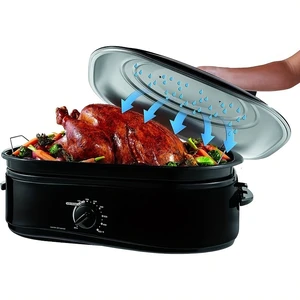Idealforce 16QT Electric Roaster Oven, 1450W Turkey Slow Cooker Crock Pot with Self-Basting Lid & Removable Steel Roasting Rack, Large Capacity Roaster for Holiday Cooking US Stock Idealforce 16QT Electric Roaster Oven, 1450W Turkey Slow Cooker Crock Pot with Self-Basting Lid & Removable Steel Roasting Rack, Large Capacity Roaster for Holiday Cooking US Stock