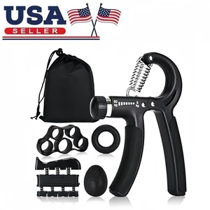 Idealforce 5 Pack Adjustable Hand Grip Strengthener Kit, 11-132Lbs Resistance Forearm Power Trainer, Hand Gripper Exerciser for Muscle Building, Hand Recovery & Home Gym Workout Training Idealforce 5 Pack Adjustable Hand Grip Strengthener Kit, 11-132Lbs Resistance Forearm Power Trainer, Hand Gripper Exerciser for Muscle Building, Hand Recovery & Home Gym Workout Training