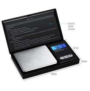 Idealforce Digital Pocket Precision Scale, 500g x 0.01g High Precision Mini Gram Scale, Portable Jewelry Scale for Gold, Silver, Coin, Herb, Multi Units g/dtw/oz/gn, Battery Included Black Idealforce Digital Pocket Precision Scale, 500g x 0.01g High Precision Mini Gram Scale, Portable Jewelry Scale for Gold, Silver, Coin, Herb, Multi Units g/dtw/oz/gn, Battery Included Black