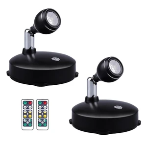 Idealforce 2Pcs Wireless LED Spotlight, Dimmable Rotatable Indoor Spot Light with Timer Function, Battery Operated Accent Lighting for Artwork, Wall Decor and Display Idealforce 2Pcs Wireless LED Spotlight, Dimmable Rotatable Indoor Spot Light with Timer Function, Battery Operated Accent Lighting for Artwork, Wall Decor and Display