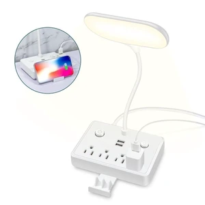 Idealforce Adjustable LED Desk Lamp with Built-in Power Strip, 4 AC Outlets & 2 USB Charging Ports, 4ft Extension Cord, US Plug Multi-functional Table Light for Home Office Idealforce Adjustable LED Desk Lamp with Built-in Power Strip, 4 AC Outlets & 2 USB Charging Ports, 4ft Extension Cord, US Plug Multi-functional Table Light for Home Office