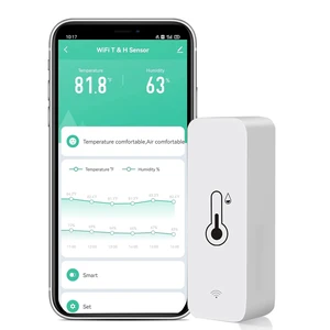 Idealforce WiFi Wireless Temperature Humidity Sensor, Smart Thermometer Hygrometer Detector, Smart Home Monitoring Device with Mobile App Remote Alert, Real-time Indoor Temperature & Humidity Tracking Idealforce WiFi Wireless Temperature Humidity Sensor, Smart Thermometer Hygrometer Detector, Smart Home Monitoring Device with Mobile App Remote Alert, Real-time Indoor Temperature & Humidity Tracking