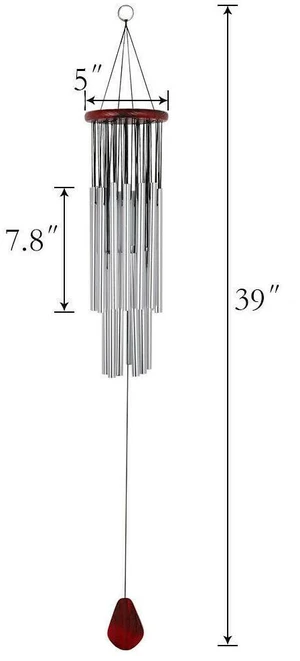 Idealforce 34" Large Aluminium Wind Chimes, 27 Tubes Deep Tone Chapel Bells Windchime, Premium Aluminum Zen Decor, Outdoor Patio Garden Home Hanging Ornament, Ideal Festival Gift for US Backyard & Por Idealforce 34" Large Aluminium Wind Chimes, 27 Tubes Deep Tone Chapel Bells Windchime, Premium Aluminum Zen Decor, Outdoor Patio Garden Home Hanging Ornament, Ideal Festival Gift for US Backyard & Por