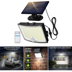 Idealforce 202 LED Solar Outdoor Motion Sensor Flood Light, 2800LM Bright Solar Security Lamp with Remote Control, Waterproof Solar Powered Wall Light for Yard, Garage, Patio, Garden and Outside Secur Idealforce 202 LED Solar Outdoor Motion Sensor Flood Light, 2800LM Bright Solar Security Lamp with Remote Control, Waterproof Solar Powered Wall Light for Yard, Garage, Patio, Garden and Outside Secur