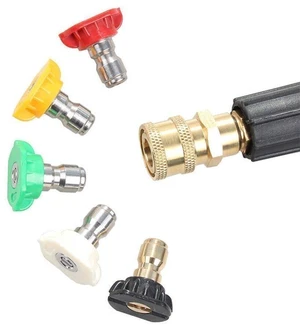 Idealforce 5 Pcs Pressure Washer Spray Nozzle Tips Set, 1/4 Inch Quick Connect, Multi-Angle High Power Replacement Nozzle Kit for Power Washing Cleaning Idealforce 5 Pcs Pressure Washer Spray Nozzle Tips Set, 1/4 Inch Quick Connect, Multi-Angle High Power Replacement Nozzle Kit for Power Washing Cleaning